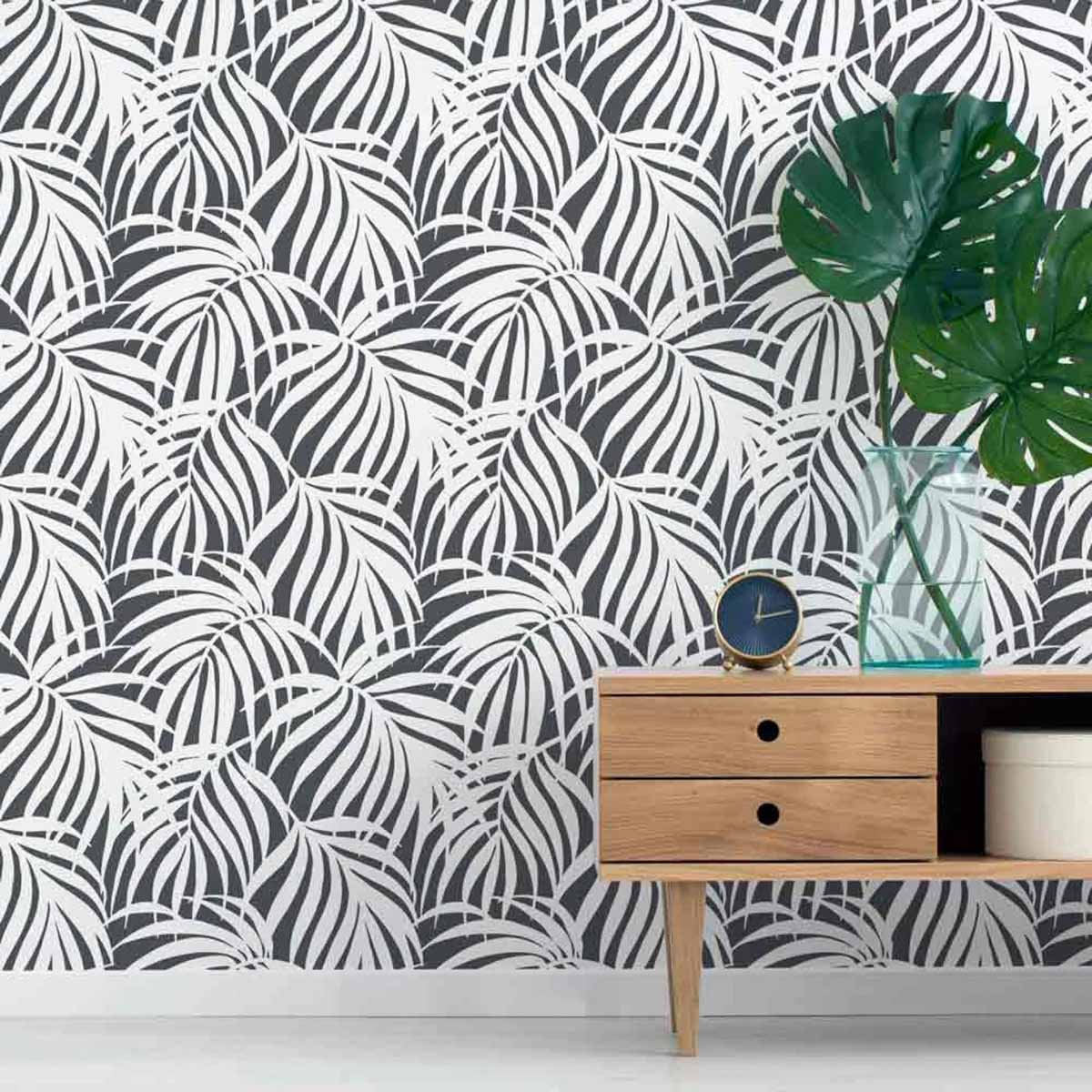 Look for Less: How to Stencil a Wall to Look Like Wallpaper - The Homes I  Have Made