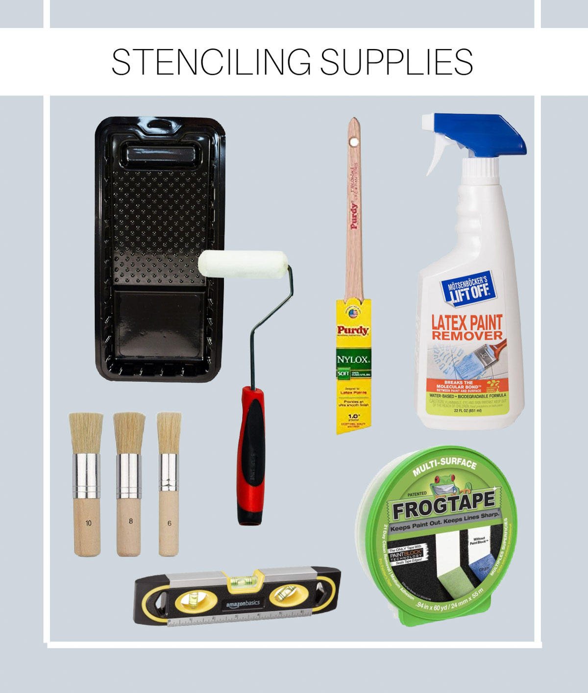 Stenciling supplies