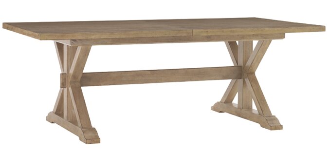 A Restoration Hardware look farmhouse trestle table for less!