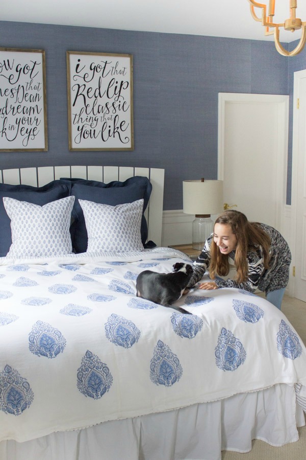 Reveal of modern coastal teen bedroom