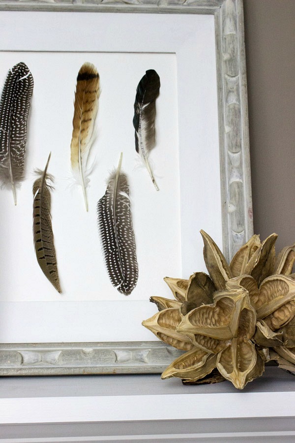 DIY feather art