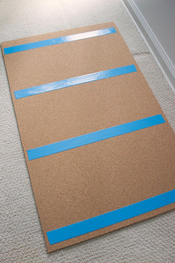 Corkboard with double sided duct tape on the back