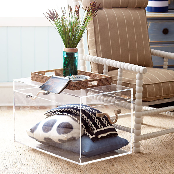 Acrylic Lucite Furniture My Favorite Finds Driven By Decor Clear Acrylic Trunk Perfect For Storing Pretty Pillows And Blankets