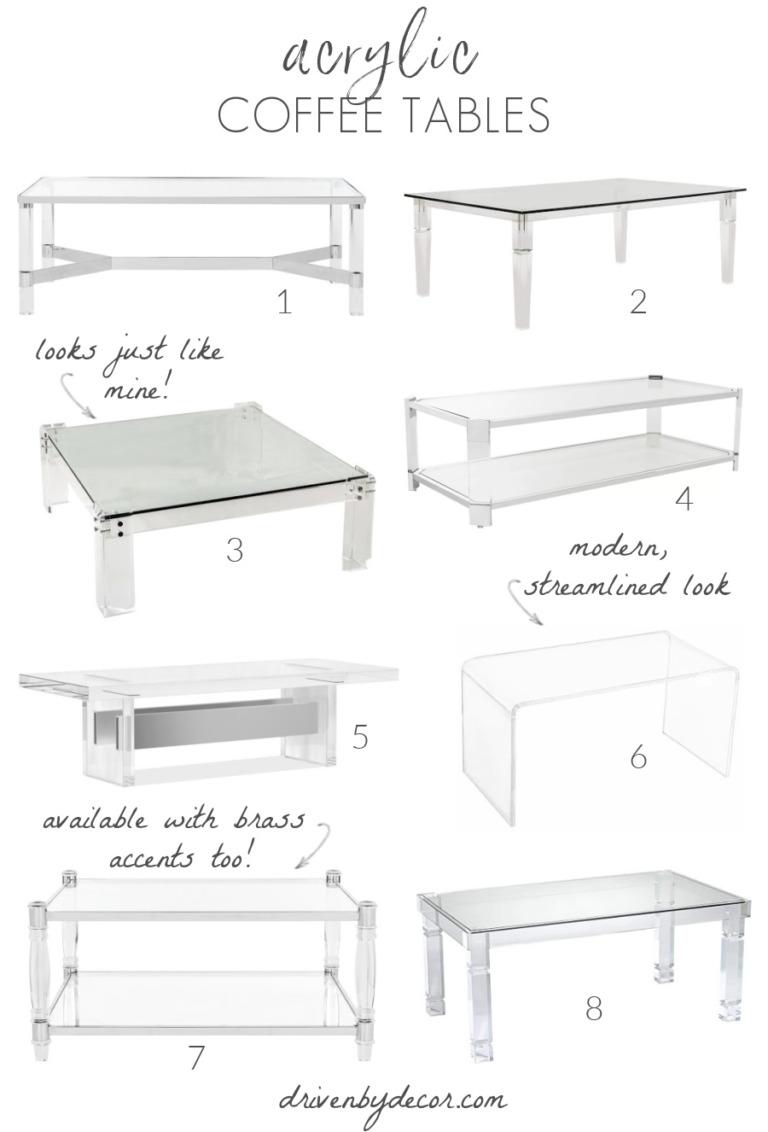 The Best Acrylic Coffee Tables (Plus Cleaning Tips)! - Driven by Decor