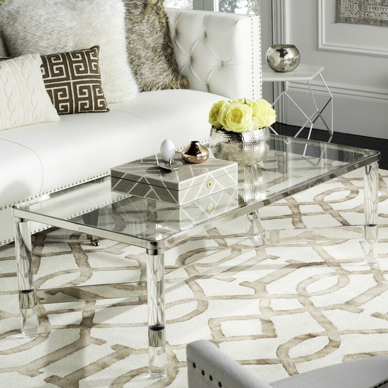 Gorgeous rectangular acrylic coffee table!