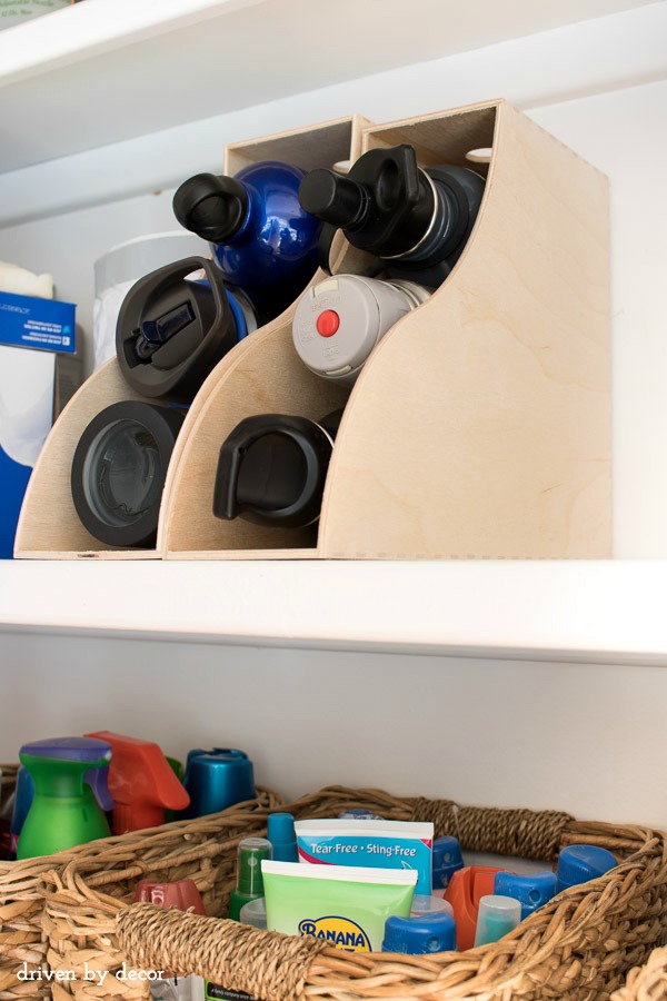 DIY Water Bottle Storage Rack