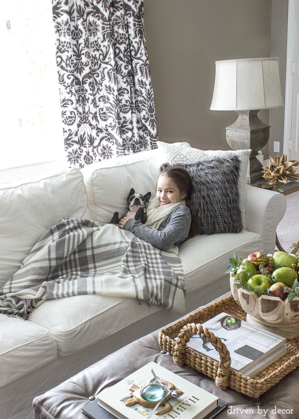 Our IKEA EKTORP sofa - I love how it's worry-free since it has washable slipcovers!