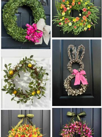 Gorgeous spring wreath ideas for your front door! My favorite is number 10!