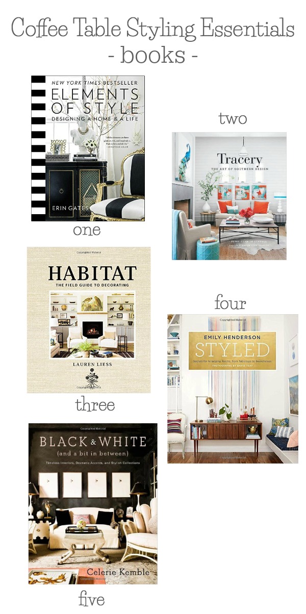 Coffee table styling essentials - my favorite books