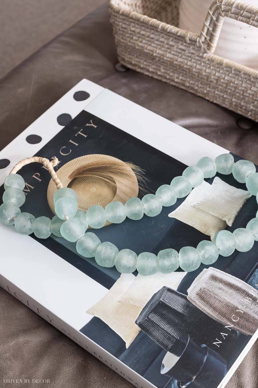 Gorgeous glass beads - one of the many ideas for coffee table decor in this post!