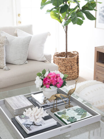 Great post on coffee table decor with tips for styling your own!