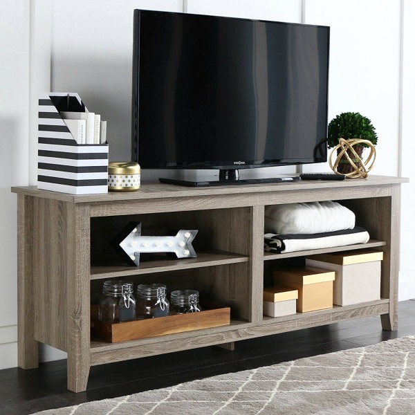 Inexpensive driftwood media console