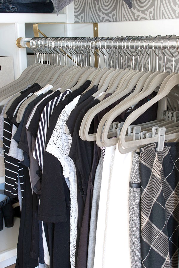 The perfect solution to a crowded closet - fit twice the clothes with slim, huggable hangers!