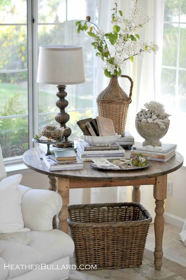 Beautifully styled side table by Heather Bullard