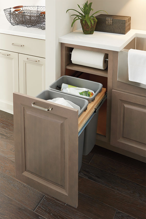 Kitchen cabinet base with paper-towel roll holder built in - I need this for my kitchen remodel!