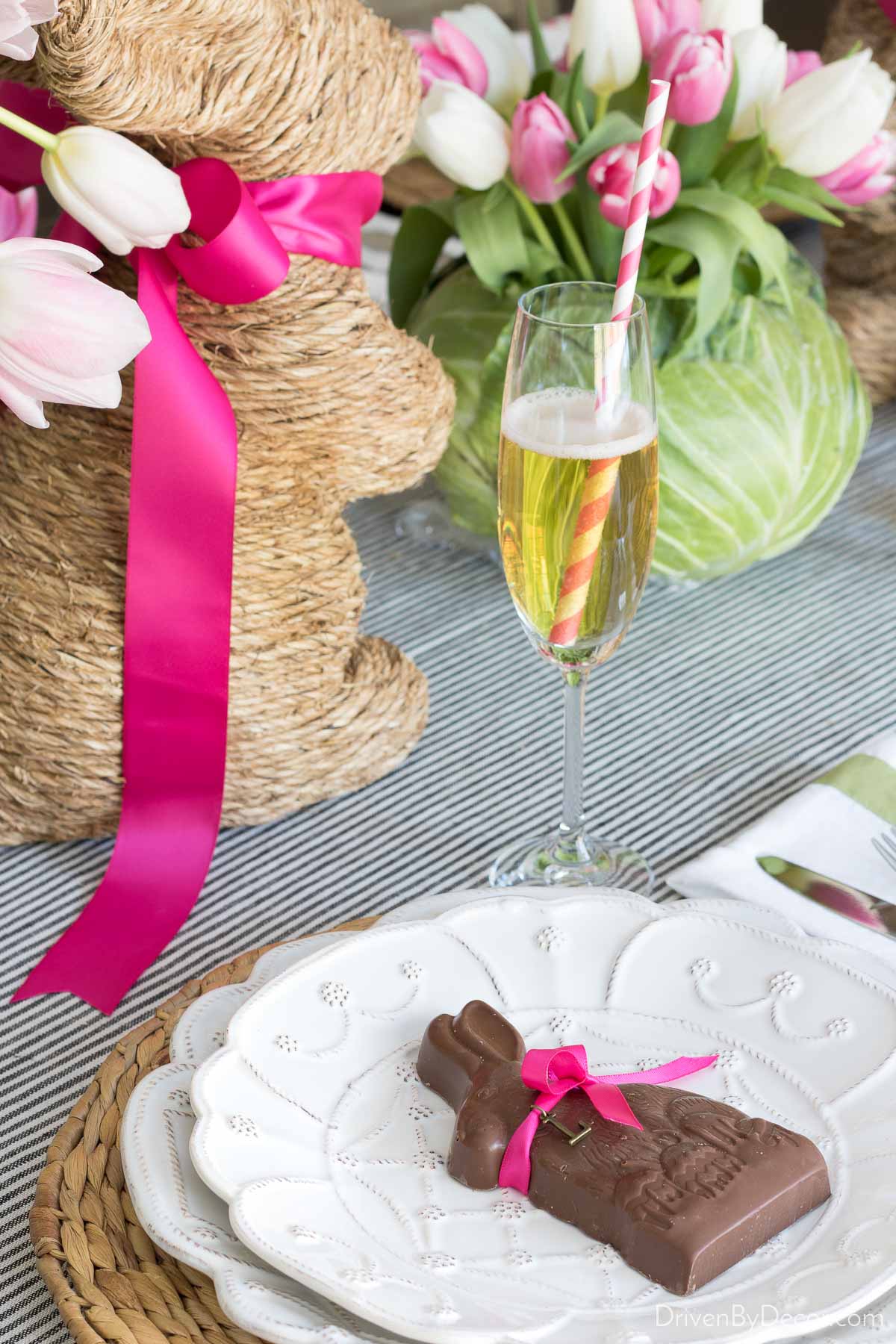 Chocolate bunny placecard