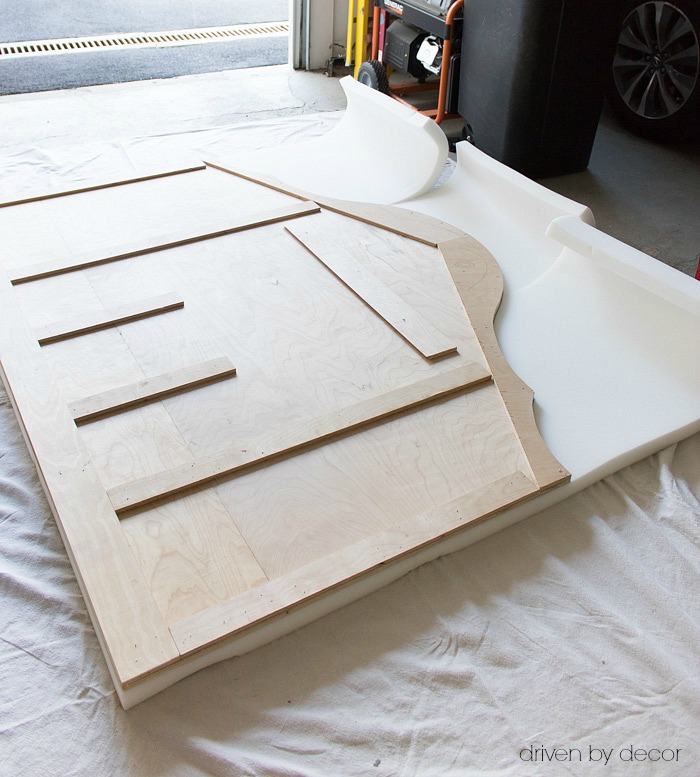 How to make an upholstered headboard with foam back