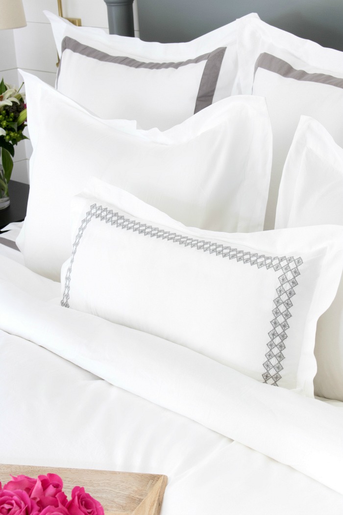 The BEST bedding - love these soft shams, duvet cover, and sheets! Details and links in post!