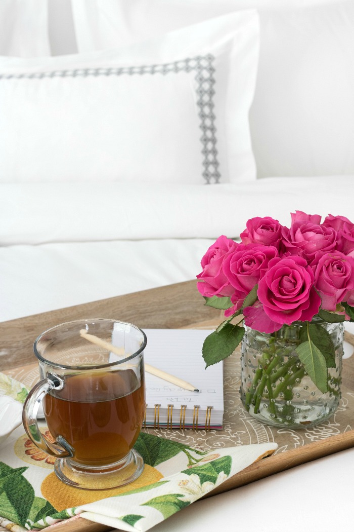 Beautiful wood tray - perfect for coffee in bed!