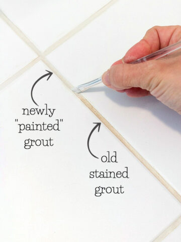 Finally! A way to get your gross, stained grout to look like new! This post shows you how to get it looking clean and like new!