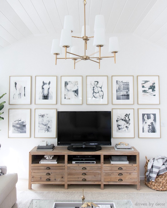 How to Decorate  Above the TV  A Simple Solution Driven 