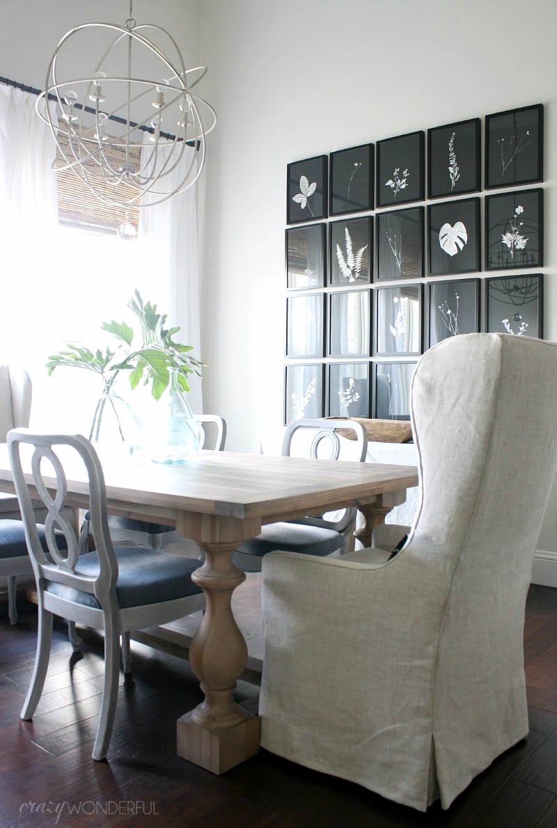 Stunning DIY botanical art wall by Shelley of Crazy Wonderful
