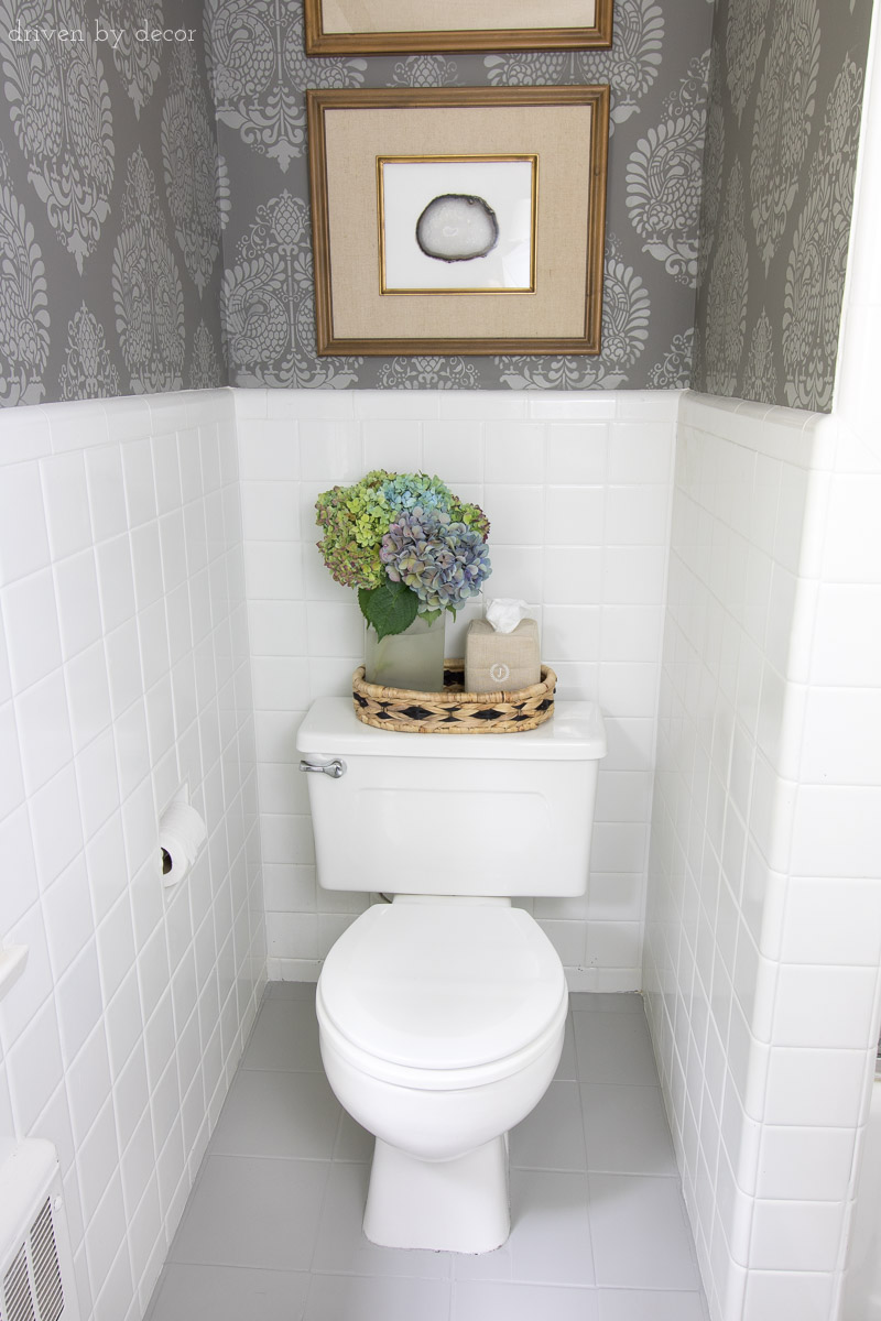 How I Painted Our Bathrooms Ceramic Tile Floors A Simple And