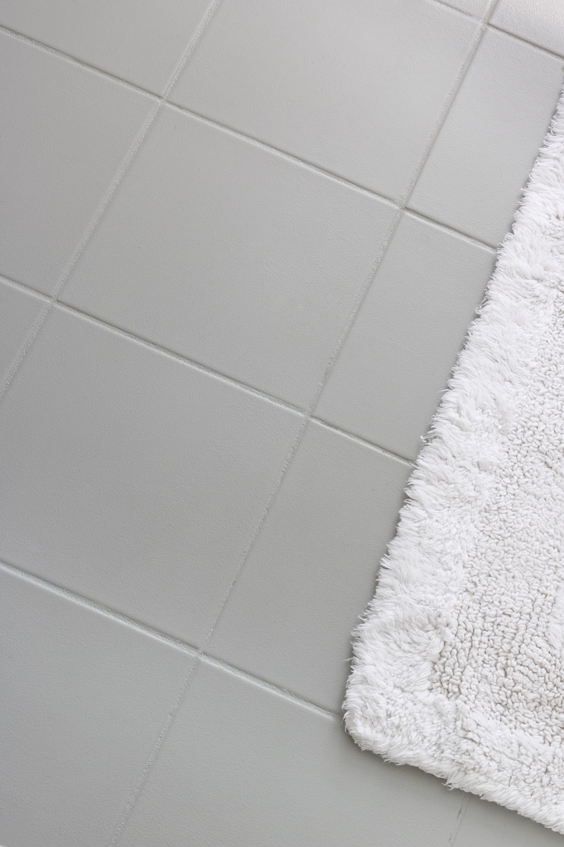 How I Painted Our Bathroom S Ceramic Tile Floors A Simple And