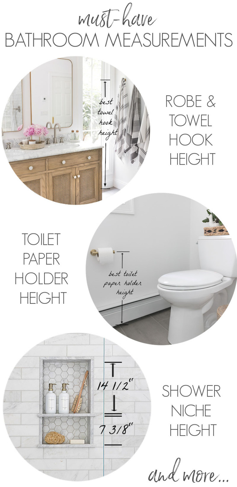 MustHave Bathroom Measurements (Towel Bar Height, Toilet Paper Holder