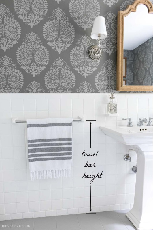 MustHave Bathroom Measurements (Towel Bar Height, Toilet Paper Holder