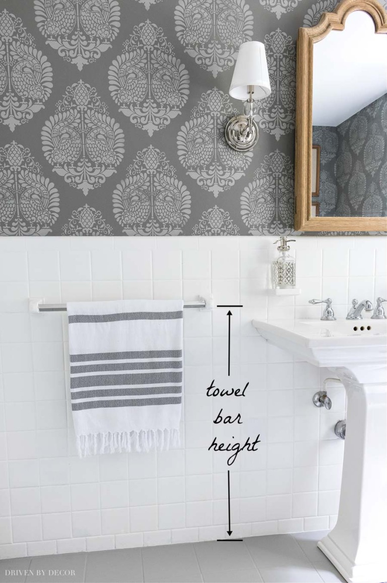 Must-Have Bathroom Measurements (Towel Bar Height, Toilet Paper Holder)