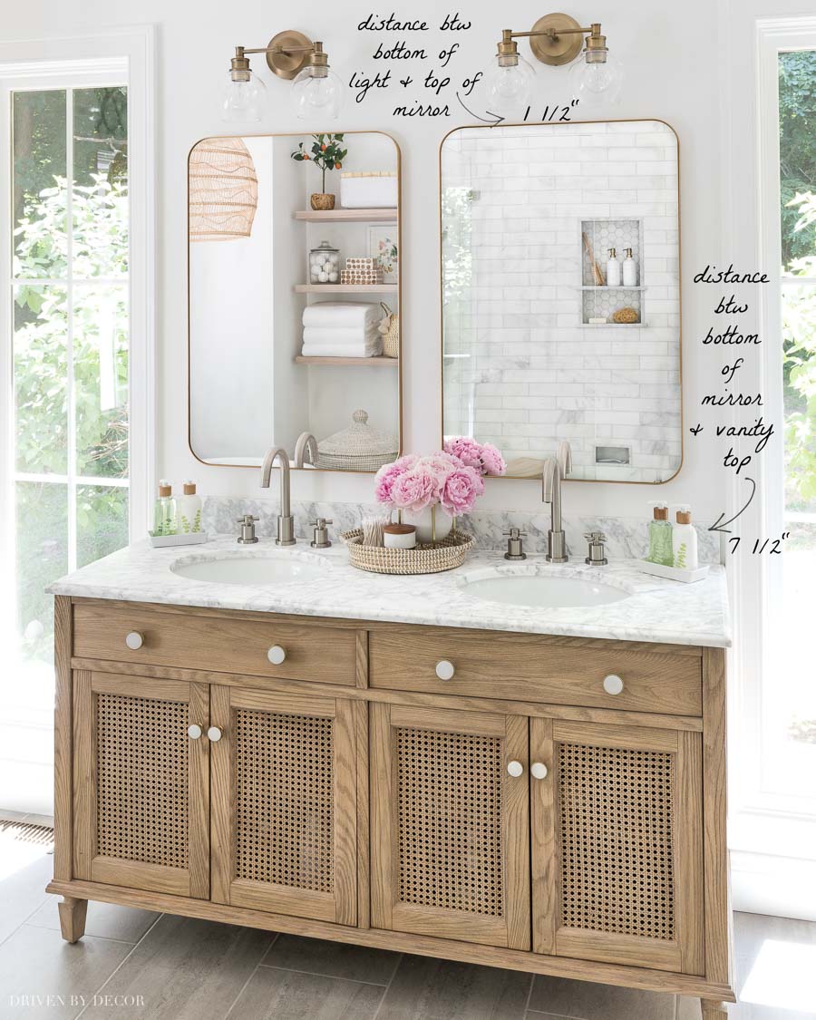 Must-Have Bathroom Measurements (Towel Bar Height, Toilet Paper Holder  Height & More!) - Driven by Decor