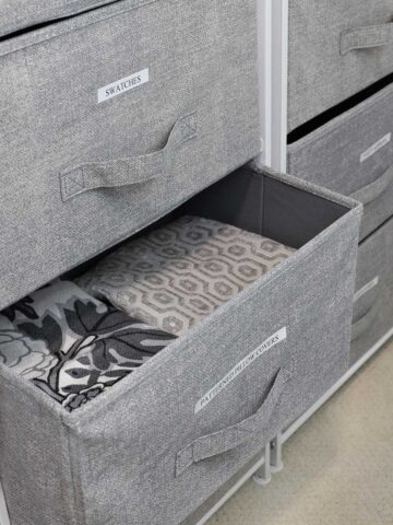 Great post filled with closet organization ideas! Love these labeled storage drawers!