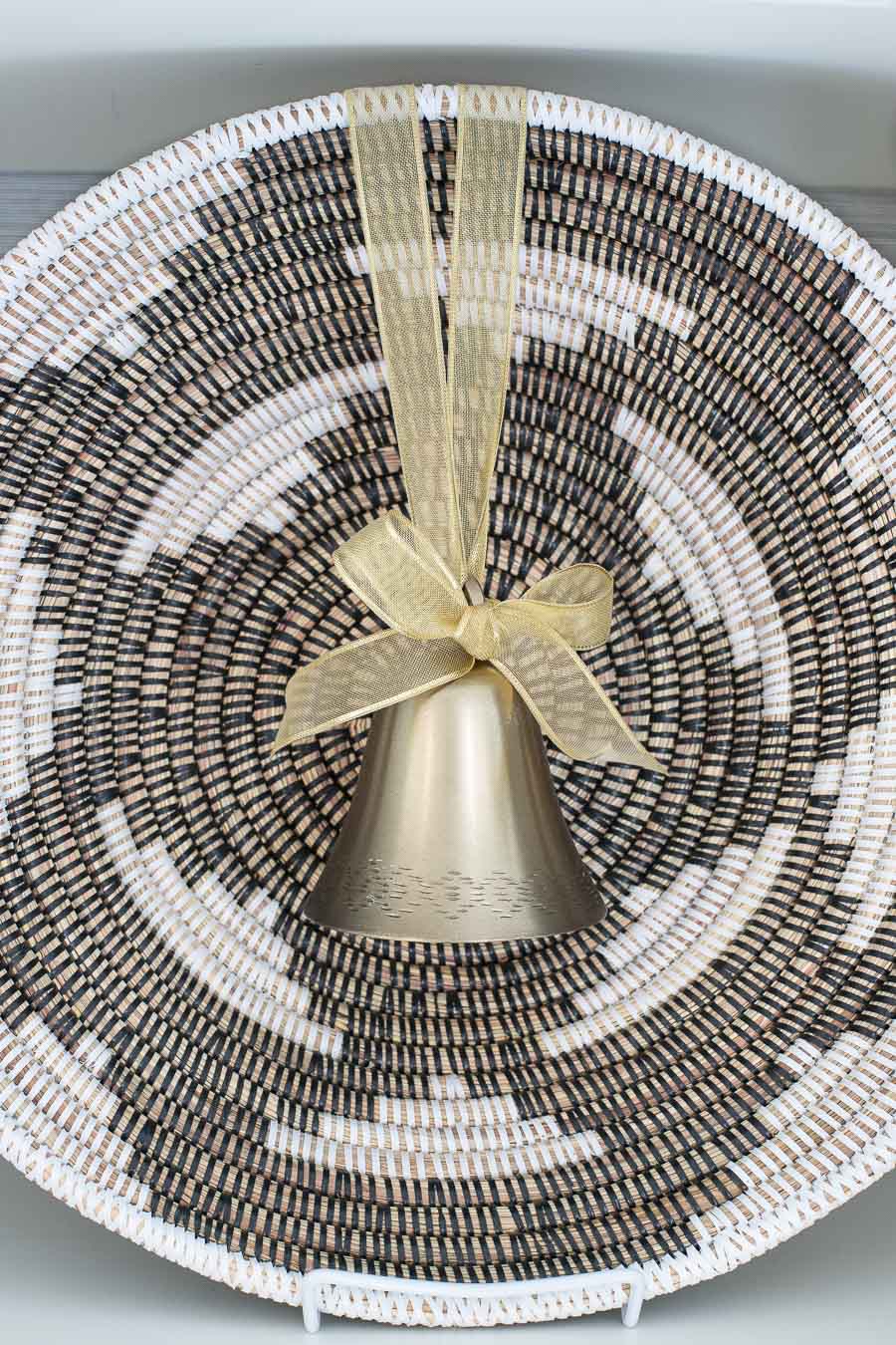 Beautiful brass bell is the perfect decorative accessory for Christmas!