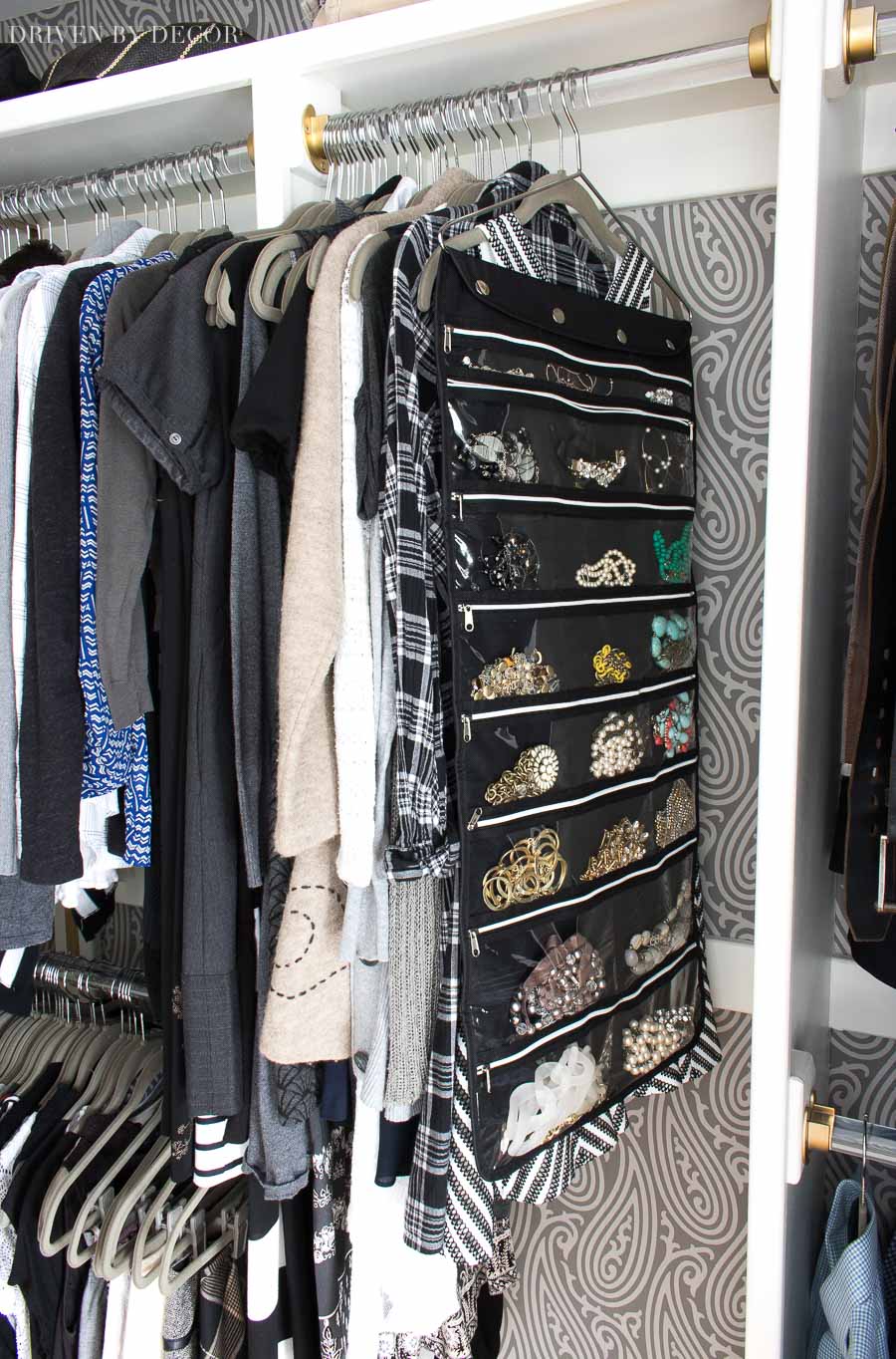 Love this idea for how to organize your jewelry - use a hanging jewelry organizer instead of a jewelry box!