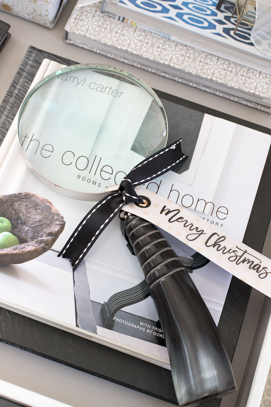 Adding holiday gift tags to everyday decor is a fun, simple way to decorate for Christmas!