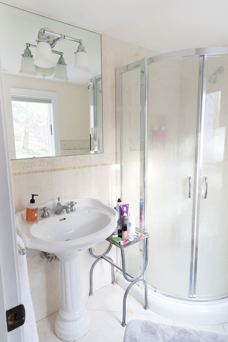 Bathroom Addition Ideas - 2021 Cost To Add A Bathroom New Bathroom Addition Install Costs : A skirt for the sink provides extra storage underneath, and the pages of an old book are taped to the wall for inexpensive and effective decoration.