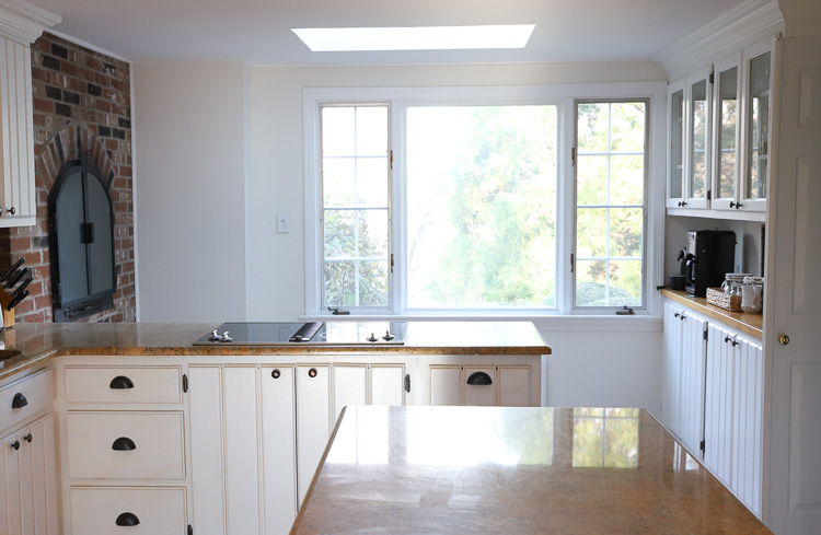 Our kitchen before the remodel - window wall