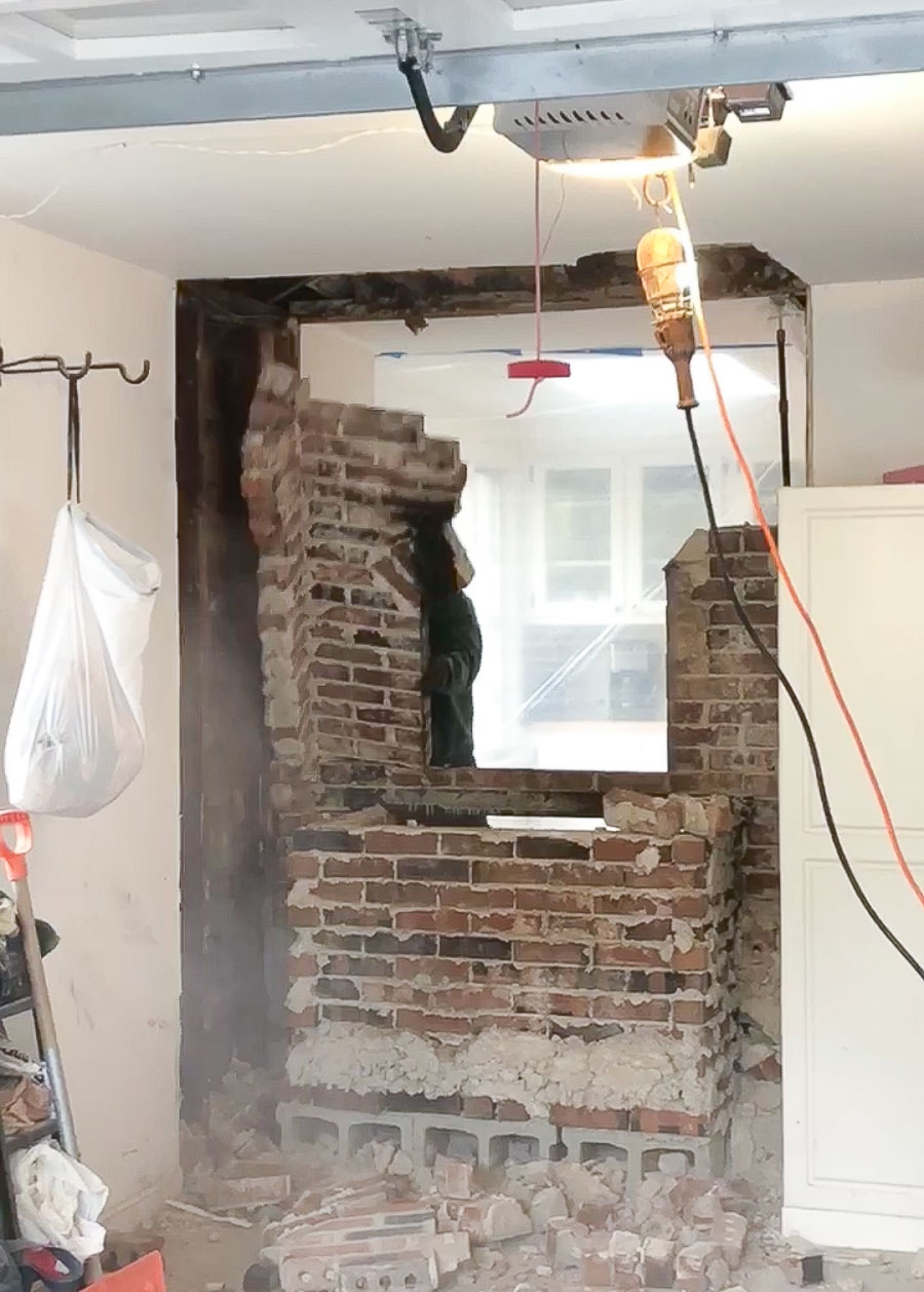 Kitchen fireplace demo