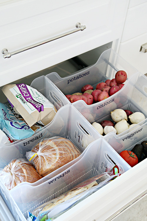 Organized pantry drawer by Jen of I Heart Organizing