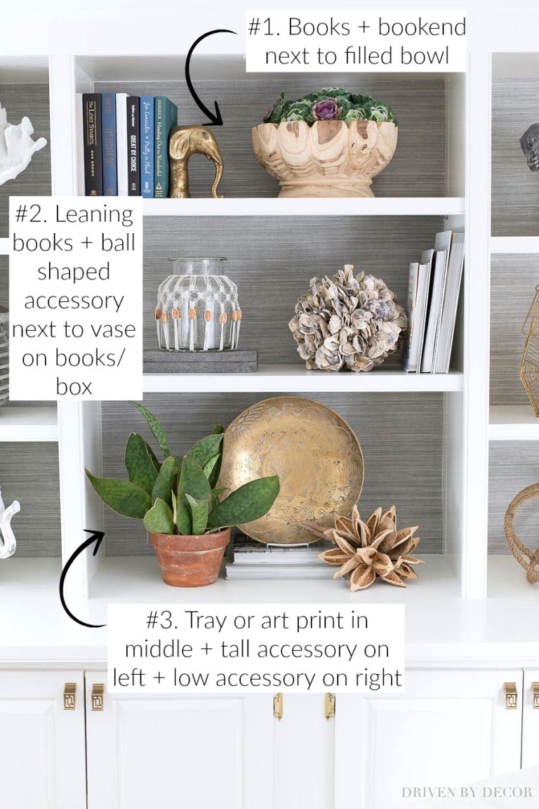 How to Decorate Shelves & Bookcases Simple Formulas That Work