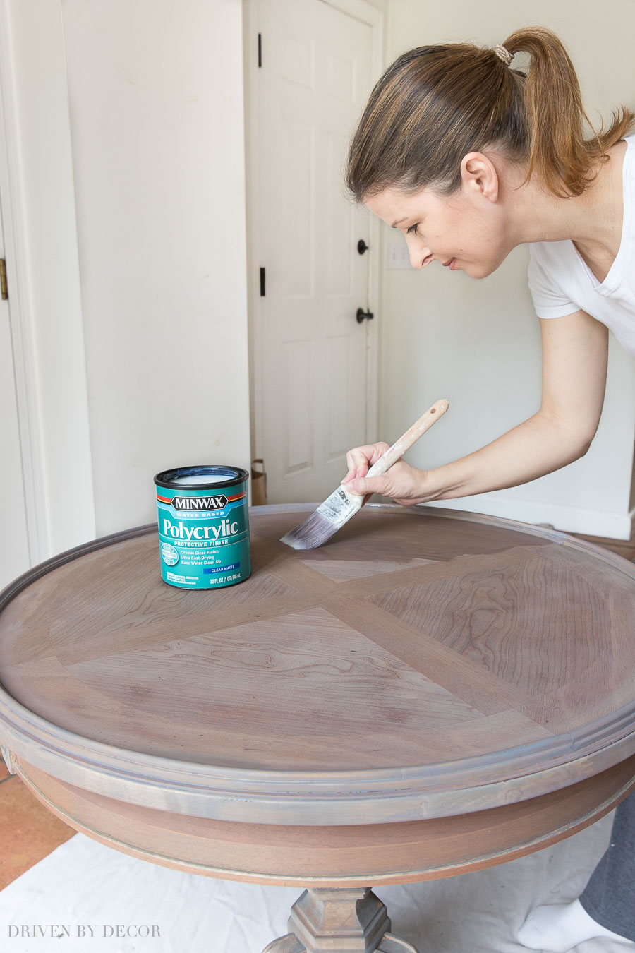 Refinishing A Table How I Brought My Beat Up End Table Back To Life Driven By Decor