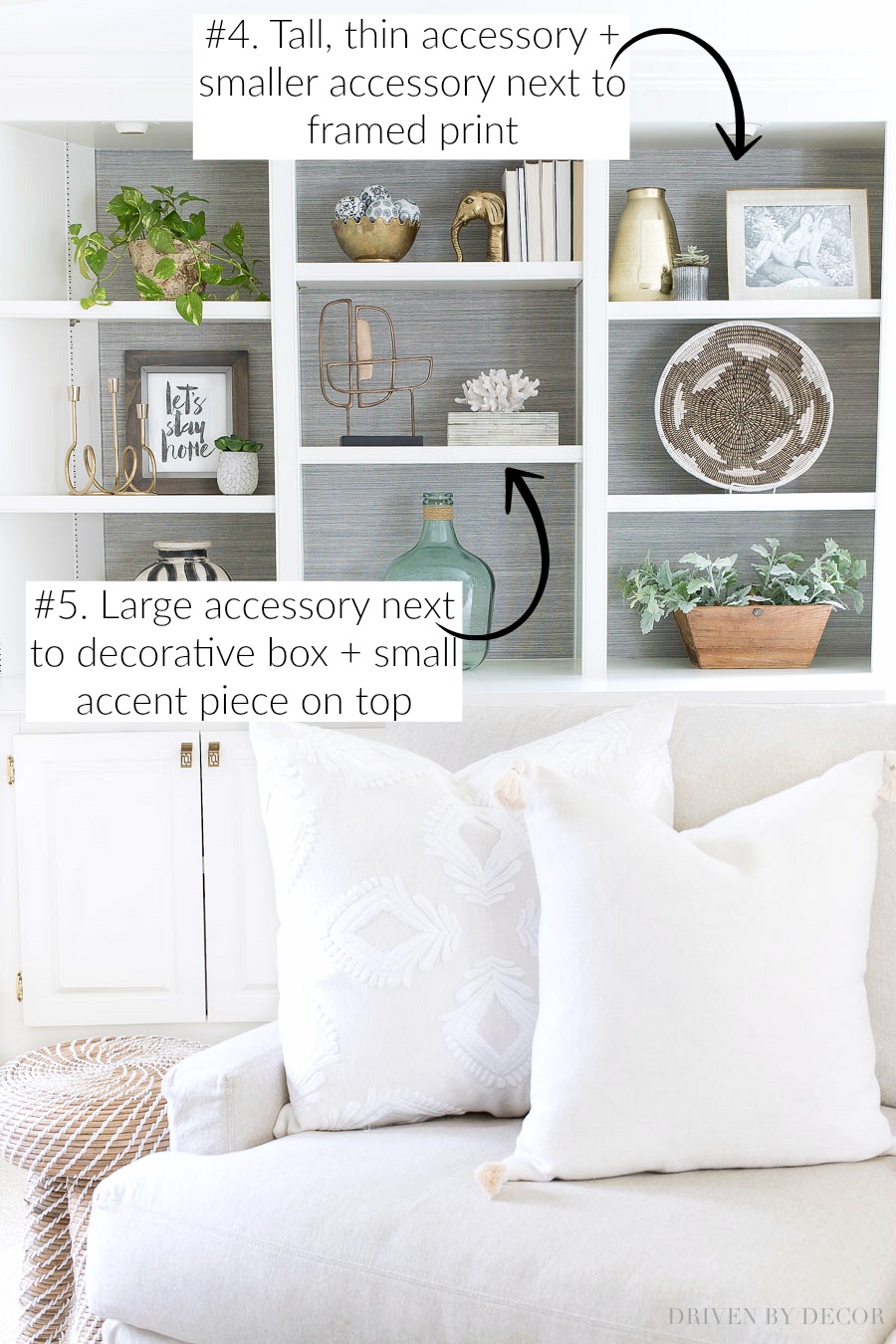 SUPER helpful tips for decorating shelves and bookcases!!