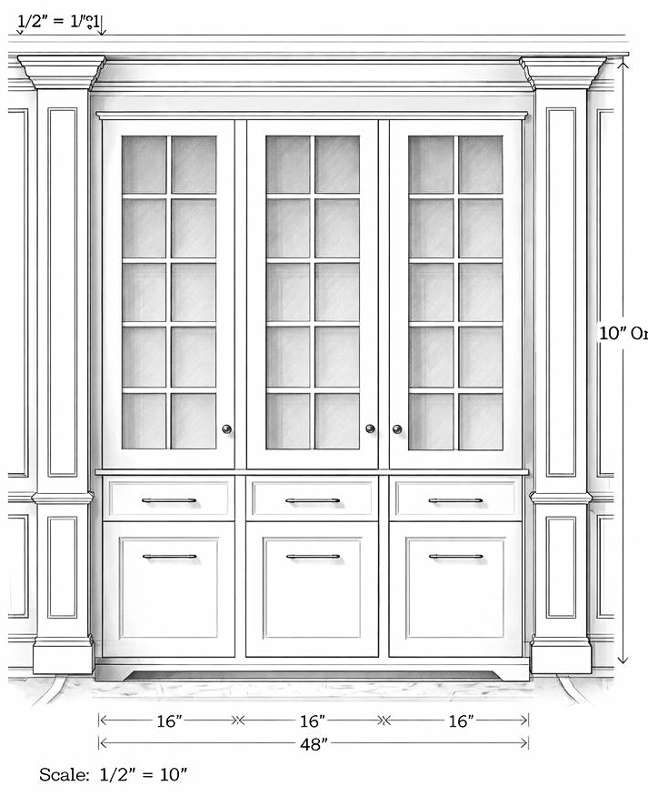 Cabinetry sketch done using ChatGPT