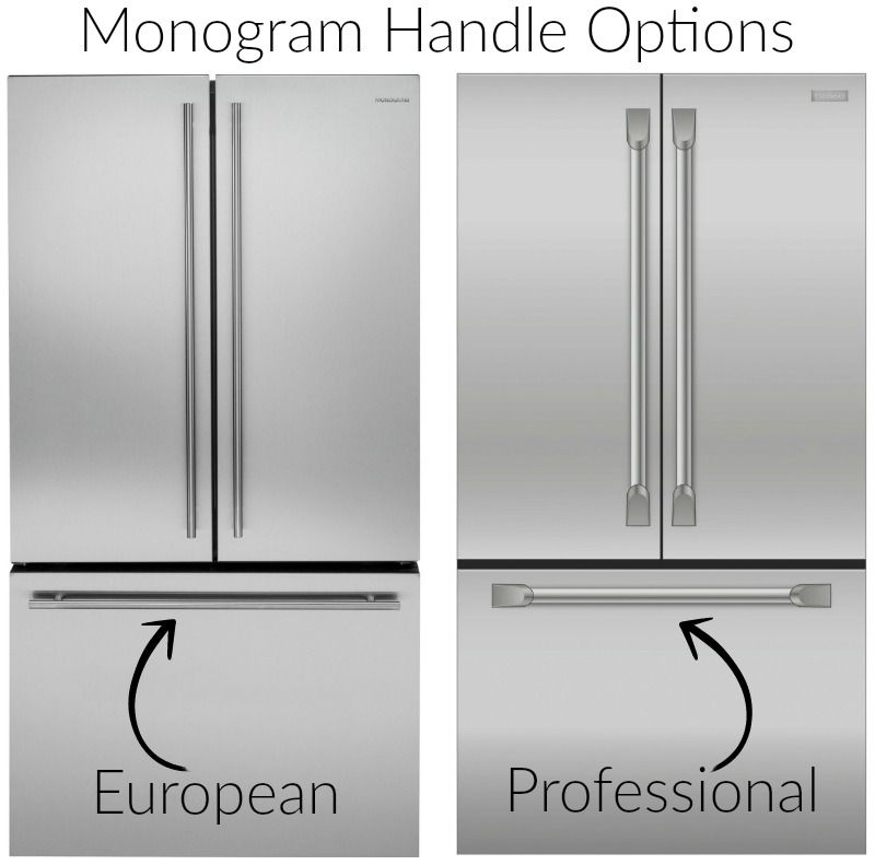 Monogram appliance handle options - European vs. Professional