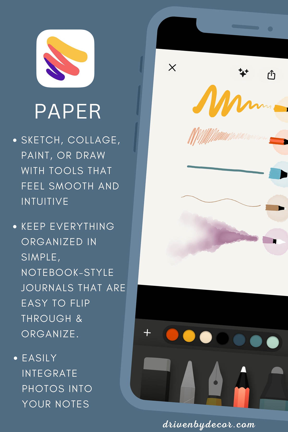 Features of the Paper app for interior design lovers
