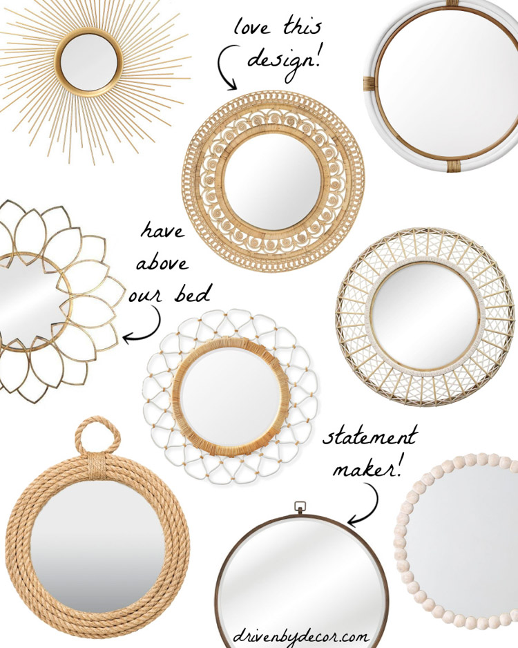 Round Mirrors: A Stylish Round-Up! - Driven by Decor