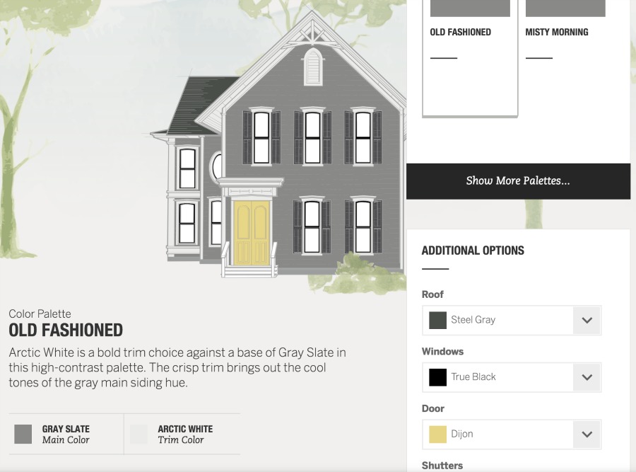 This color visualizer is SO helpful for coming up with a winning exterior color combination for your home!