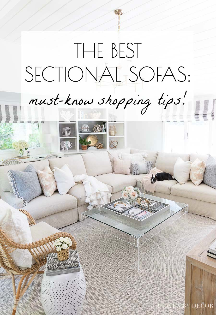 Must-know shopping tips for choosing the best sectional sofa for your family! Info on the best sectional and sofa brands and what fabrics and features to look for. So helpful! 