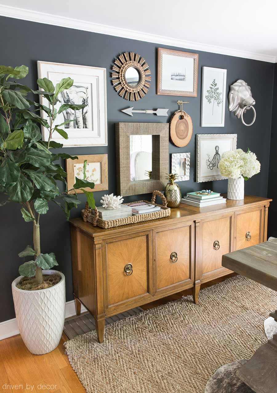 Console in our home office that I revived with the best wood furniture polish